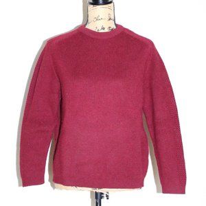 Vintage Burgundy Fbinden Sport Luzern Switzerland Wool Knit Sweater Women's M